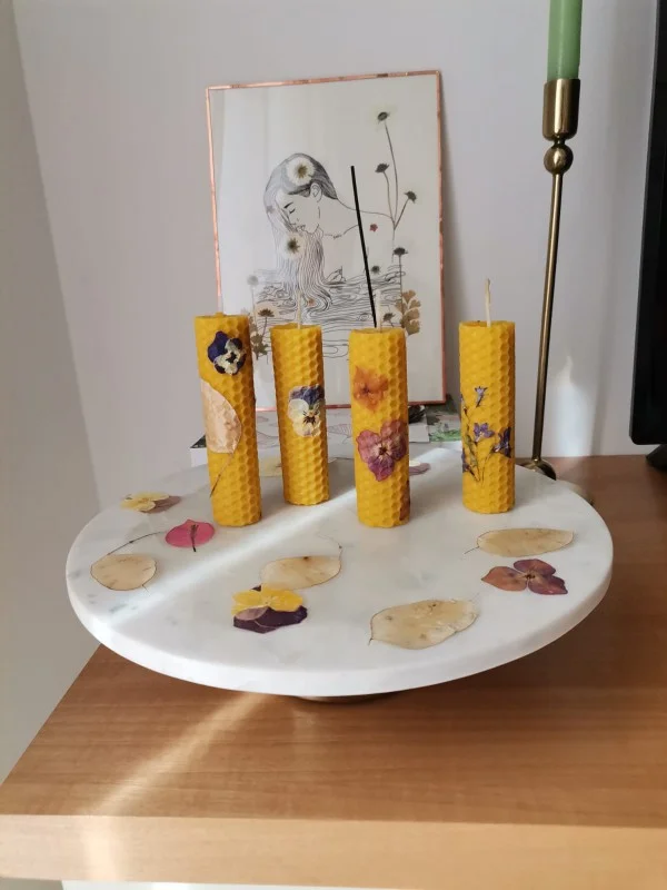 Candele in cera d'api